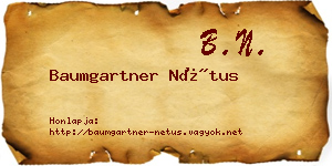 Baumgartner Nétus névjegykártya